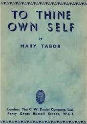 To Thine Own Self book cover